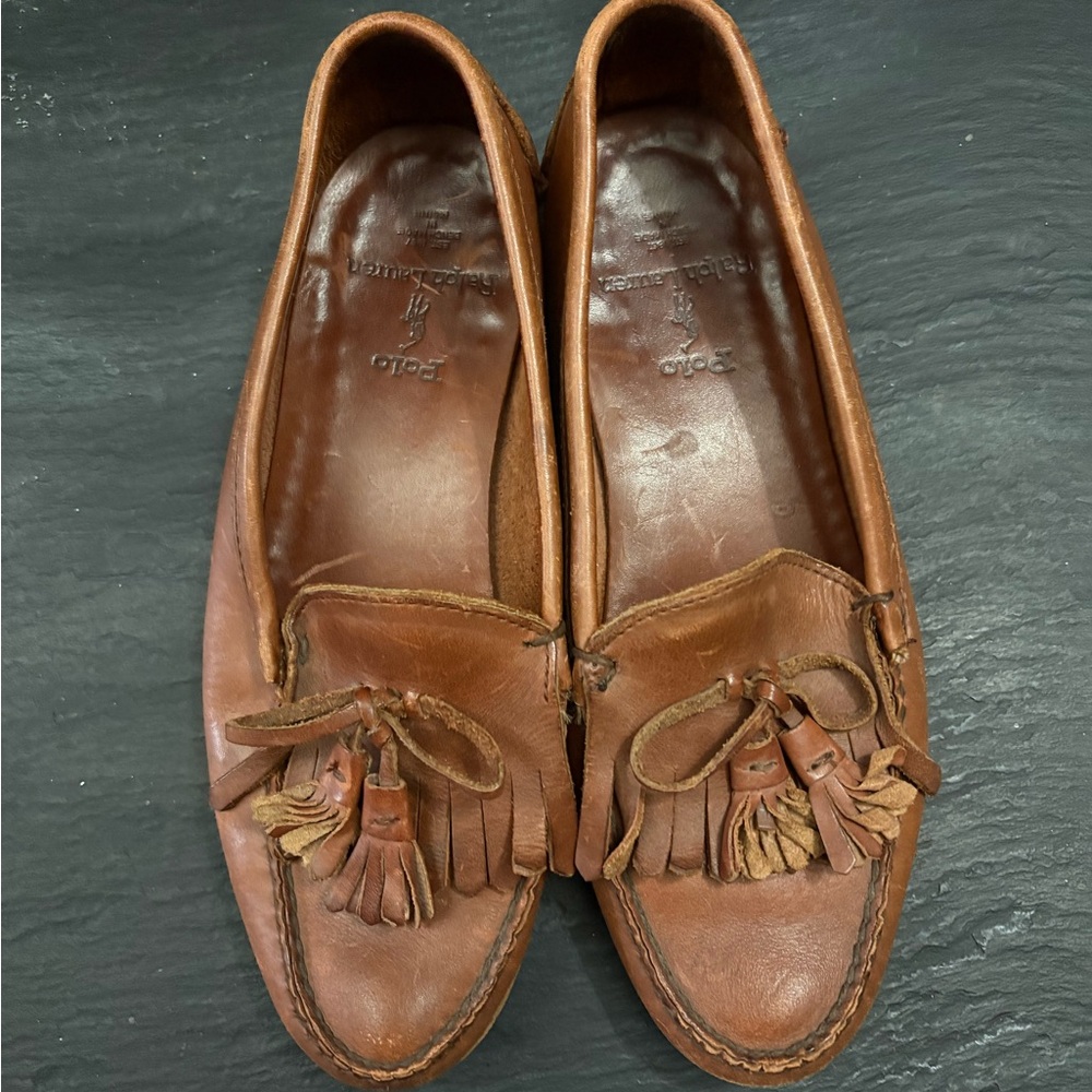 Ralph Lauren Brown Leather Loafers